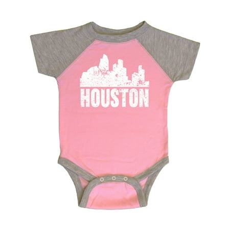 

Inktastic Houston Skyline Grunge Gift Baby Boy or Baby Girl Bodysuit