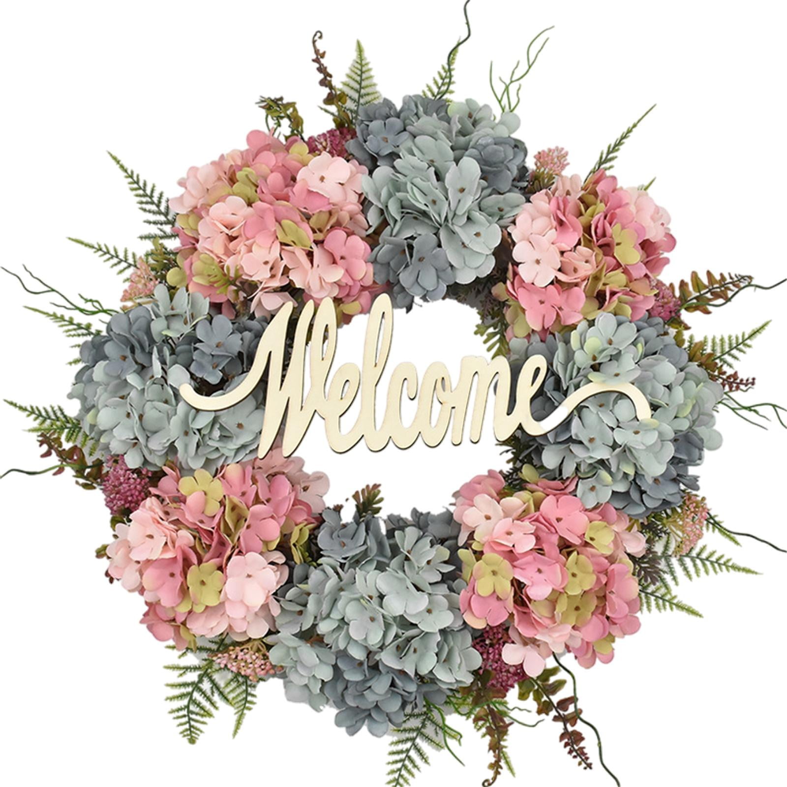 Coronas Decorativas Para Exterior Floralies Corona De Hortensias De 20  Pulgadas, Coronas Florales Artificiales De Verano Para Puerta Delantera,  Corona De Primavera Para Decoración Del Hogar De Boda (azul Coronas  Decorativas Para, image size:1600x1600