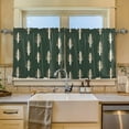 thumbnail image 2 of Yayeee Kitchen Curtains Tier Set of 2 Light Filtering 57"x36" Over Sink Window Panels, Beige Plants, 2 of 7