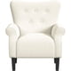 thumbnail image 2 of Upholstered Rolled Arm Wingback Living Room & Bedroom | Decorative Home Furniture Accent Chair Cream Solid Woven Freight Free My Lux Decor Round, 2 of 5