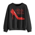thumbnail image 1 of Sudadera Diablo Viste a la Moda para Mujer, Cuello Redondo Manga Larga Negro Talla G, 1 of 4