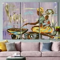 thumbnail image 3 of Authentic Nigerian Art Canvas, African Canvas, African Woman Artwork, African Mother Cooking, Black Woman Poster, Ethnic Printed, Canvas Wall Decor - 3P-Gallery Wrapped, 3 of 9
