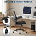 thumbnail image 4 of Office Computer Chair with Headrest, Mesh Home Office Chair with Adjustable Back Support & Armrest, High Back Ergonomic Rolling Work Chair for Study Bedroom, Office Chair, Conference Chair, Black, 4 of 8