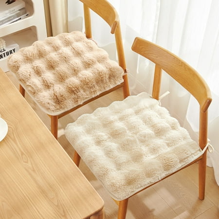

LeKY Chair Cushion Washable Soft Comfortable Thick Breathable Keep Warm Relieve Pain Plush Material Seat Cushion Office Accessories Light Green 45x45cm