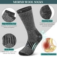thumbnail image 4 of KOITHOT 3 Pack Merino Wool Socks for Men & Women, Thermal Boot Warm Hiking Socks, 4 of 6