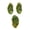 Green, variant on Organic Shaped Earrings and Necklace Set, Fluid Inspired Zinc Alloy Jewelry for Women, Contemporary Gift Set for Birthday