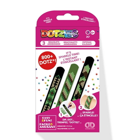 Diamond Dotz Camouflagee Bracelet Diamond Painting Kits for Adults - Diamond Art Kits a Relaxing Creative Craft Kit with Dotz Gems 11.02x11.35