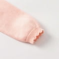 thumbnail image 6 of HAOTAGS Girls Short-Length Knitted Cardigan with Bow Detail Casual One-Button Open Front Cover Up Jacket Pink Size 1T, 6 of 7