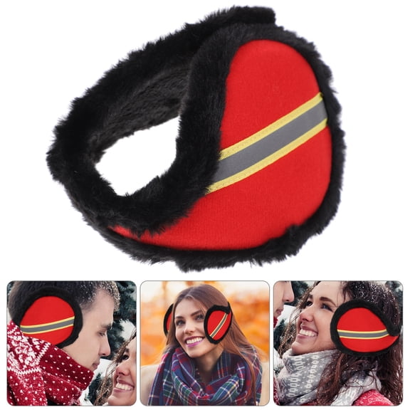UPOUART 1Set Earmuff Fluff Polyester Warmth Preservation Ear Protection Round Simple Design Unisex Winter Sports