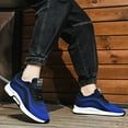 thumbnail image 5 of Mens Shoes,Elevator Casual Sneakers Lightweight Breathable Mesh Trainers Lace Up Sports Footwear With Hidden Lift Heel Technology,Shoes for Men,Dark Blue,10, 5 of 6