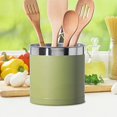 thumbnail image 4 of Oggi Steel Holder Utensil Crock, Jumbo, Olive - 7", 4 of 7