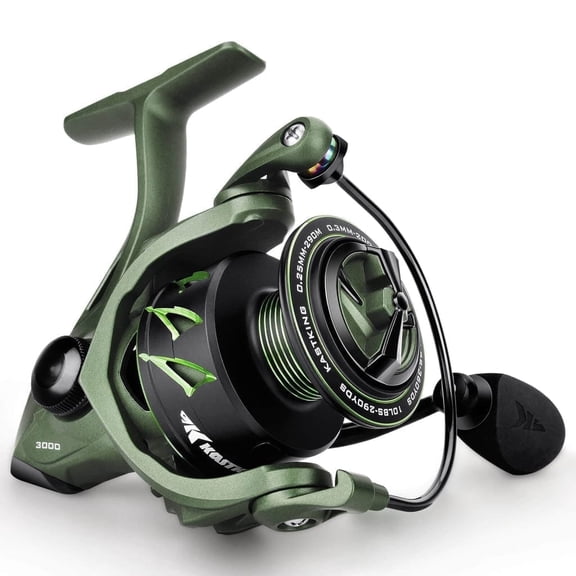 KastKing 5000 Fishing Spinning Reel Carbon Fiber 22LBs Max Drag -7 1 Stainless BB-Green
