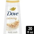 Dove Calming Long Lasting Gentle Body Wash, Oatmeal and Rice Milk, 20