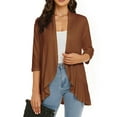 thumbnail image 2 of jsaierl Womens Open Front 3/4 Sleeve Cardigans Draped Ruffles Duster Lightweight Fall Cardigans for Women 2025, 2 of 5