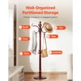 thumbnail image 6 of VEVOR Freestanding Coat Rack Wooden Coat Tree with Stable Large Base & 11 Hooks, 6 of 7