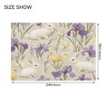 thumbnail image 4 of Yayeee Bath Rug for Bathroom Floor Non Slip Rectangle Fluffy Soft Absorbent Mat, 16"x24", Purple Floral Rabbit, 4 of 7