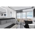 thumbnail image 5 of Amazon 84" Gray Wood Floating Vanity with Black Top and Brushed Nickel Trim, 5 of 20