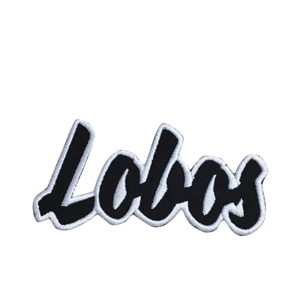 Lobos Black/White Team Mascot Words/Names Iron on Applique