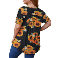 thumbnail image 4 of GingDin Women's Plus Size Tops Henley V Neck Button T Shirt Floral Casual Blouse m-4xl, 4 of 12