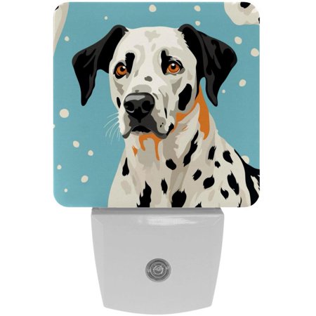 

Dalmatians LED Square Night Light - Soft Glow Plug-in Lamp with Dusk to Dawn Sensor for Bedroom and Hallway - Energy Efficient Compact Design