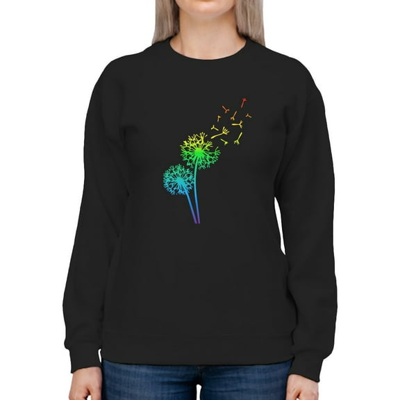 Colorful Dandelions Sweatshirt Women -GoatDeals Designs, Female 3X-Large
