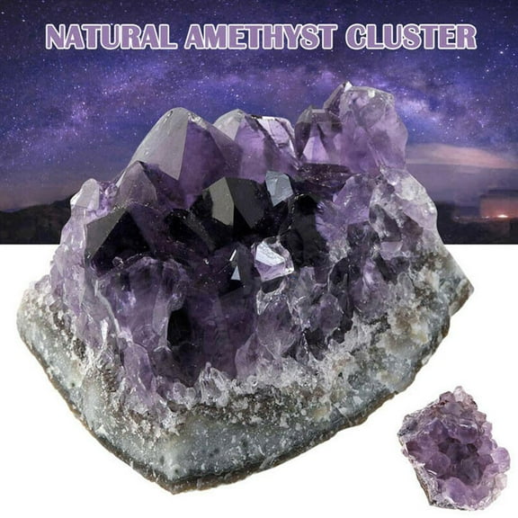 BETTERLIFE 1x Amethyst Cluster Crystal Quartz Stones Healing Rough N5L9 NEW Specimen Lot B8 F0A4
