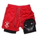 thumbnail image 3 of 2pzs Gimnasio Short Con Licra Deportiva 2 En 1 Hombre Correr, 3 of 8