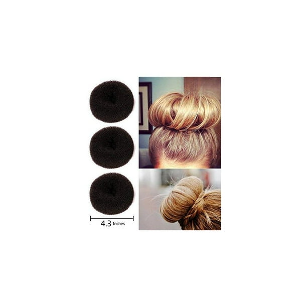 fireboomoon 3pcs extra-large size hair donut bun ring styler maker ?brown? fireboomoon 3pcs extra-large size hair donut bun ring styler maker ?brown?