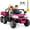 Pink, variant on OLAKIDS 2 Seater Ride On UTV, 12V Kids Electric Vehicle Dump Truck with Remote Control, Dump Bed and Extra Shovel, Toddlers Battery Powered Car with Music, USB, AUX, Rocking Function (Blue)