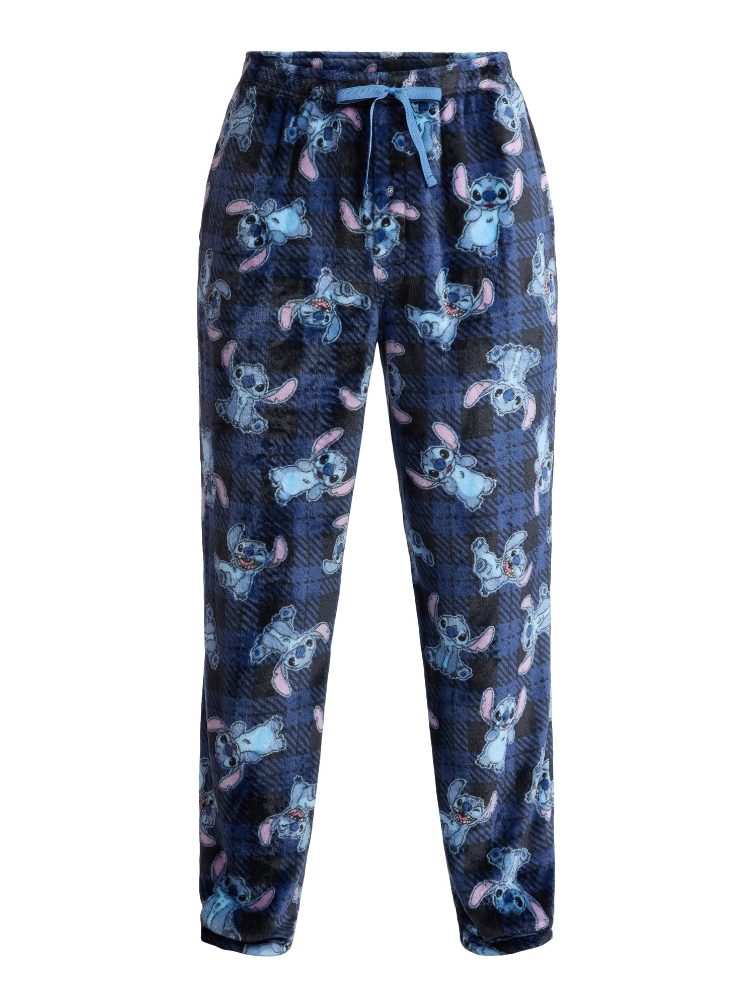 Disney, Adult Men’s, Stitch Superminky Fleece Pajama Sleep Pants, Size S-XL