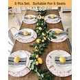 thumbnail image 4 of 15 Inch Round Placemats Set of 4, Bunny Easter Non Slip Heat Insulation PP Table Mats, Pink Plaid Spring Floral Pastoral Washable Place Mats for Kitchen Dining Party Table Decor, 4 of 7