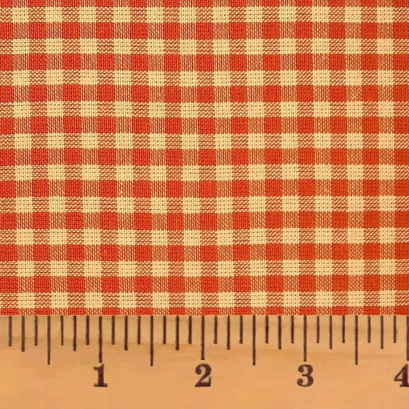 JCS Pumpkin Gingham Homespun Cotton Fabric Sold by the Yard