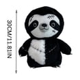 thumbnail image 3 of 2026 New Sloth Plush Doll Otter Plush Toy Gift Short Hair Soft Stuffed Animal Figure Cartoonish Design PP Cotton Filled,Black, 3 of 5