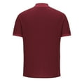 thumbnail image 5 of AHTJRT Men's Casual Short Sleeve Mock Neck T Shirt Soft Lightweight Relaxed Fit Trendy Blouse Wine 3XL, 5 of 6