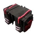 thumbnail image 1 of 30L Red Bicycle Rear Rack Bag with 2 Side Pockets, Oxford Cloth Water-Resistant Double Saddle Pannier for Mountain Bikes, Adjustable Fit, Reflective Strips for Night Visibility, Easy Install/Remove, 1 of 7