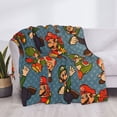 thumbnail image 4 of Saiise Mario Bw Throw Blanket 40"x30" ,Soft Lightweight Cozy All Season Blanket for Bed,Couch,Car, 4 of 8
