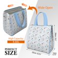 thumbnail image 3 of Mermaid Princess Sea Pattern Insulated Lunch Bag for Women & Adults,Large Portable Soft Cooler Lunch Bag,Thermal Food Storage Tote with Pearl Cotton,8.66L,8.75x5.75x9.5 Inch, 3 of 6
