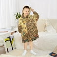 thumbnail image 6 of BZSMCE Wearable Blanket Hoodie Fashion Golden Blooms and Spots Home Wear, 6 of 7