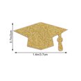thumbnail image 4 of 100pcs Graduation Confetti Creative Beautiful Decorative Confetti Dessert Table Decoration Double-sided Glitter Bachelor Hat Shape Confetti for Graduation Party Club (Golden), 4 of 8