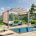 thumbnail image 5 of UBesGoo Pergola 11x11ft Arched Aluminum Gazebo with Adjustable Waterproof Sun Shade Shelter Awning for Garden Lawn Deck, 5 of 8