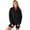 Black, variant on Trendy Queen Womens Oversized Sweatshirts with Snap Button Henley Collar | Soft Pullover Tops Fall Winter Clothes 2026 Cute Fashion Outfits,White 2XL
