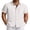White, variant on COOFANDY Men' Summer Linen Shirt Casual Short Sleeve Button-Down Beach Wedding Cruise Wear for Men