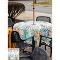 thumbnail image 5 of Outdoor Tablecloths with Umbrella Hole & Zipper, Summer Coastal 54x54 Inch Square Tablecloths, Nautical Sea Coral Shell Starfish Wood Gray Waterproof Table Cloth, Patio/Pool/Picnic Table Covers, 5 of 8