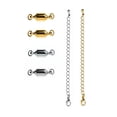 thumbnail image 2 of 6 Pc Set Gold and Silver Tone Magnetic Jewelry Clasps and Extenders - Attach Wear Jewelry Easily by PLI, 2 of 7