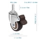 thumbnail image 5 of Ruedas TPR Stem Casters YEWEKE giratorias 360° con freno de 2 pulgadas, 5 of 7