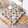 thumbnail image 2 of Beige Cow Head Pattern Square Tablecloth,Waterproof Square Table Cover,Wipeable Spillproof Washable Table Cover for Home Kitchen Party Decor 52"x52"(132x132cm), 2 of 6