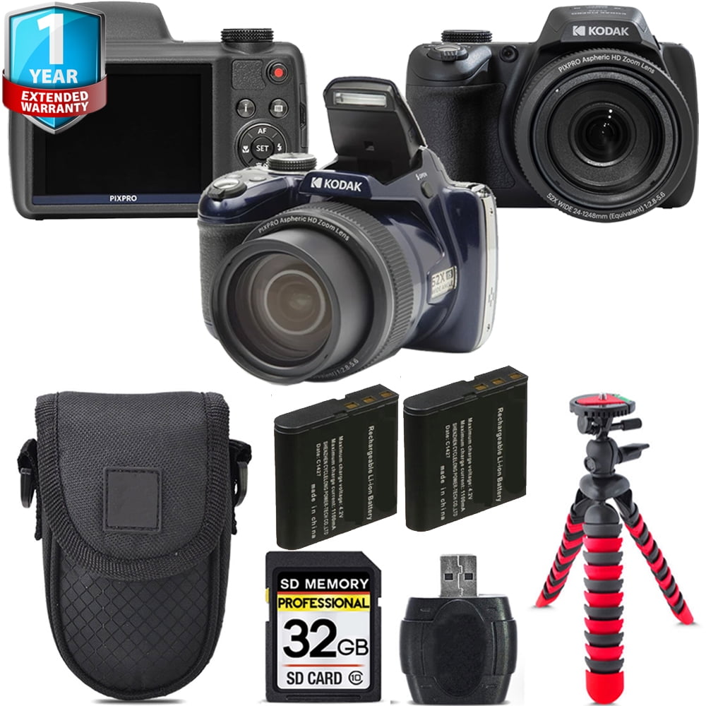 Kodak PIXPRO AZ528 Point & Shoot Digital Camera (Black) - 64GB Kit