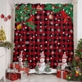 thumbnail image 6 of Christmas Tree Shower Curtain, 36" x 72", Snowman Winter Snowflakes Red Black Plaid Waterproof Bathroom Curtain Washable Shower Curtain Set with 12 Hooks, 6 of 6