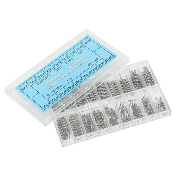 Kit de reparación de pasadores de reloj de acero inoxidable de 360 piezas, pasadores de correa de reloj, pasadores de pasador de 6-23 mm
