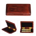 thumbnail image 1 of Mahogany Wood Reed Storage Case for Tenor/Alto/Soprano Saxophone & Clarinet - Holds 2 Reeds, Soft Cloth Lining, 2 Ventilation Holes, Smooth Surface, Exquisite Craftsmanship, Red Color (Reeds Not, 1 of 6